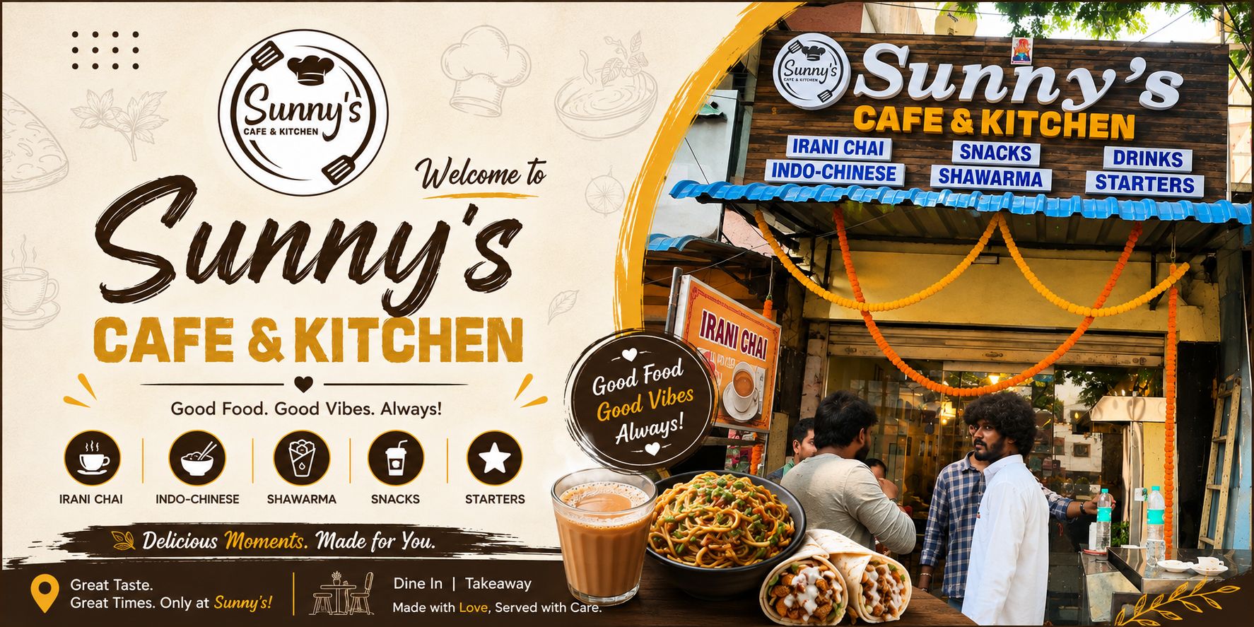 Sunny's Cafe and Kitchen Store Banner