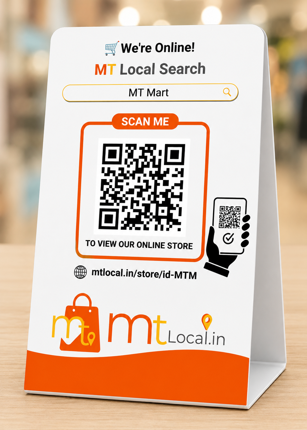 MT Local QR Code Stand